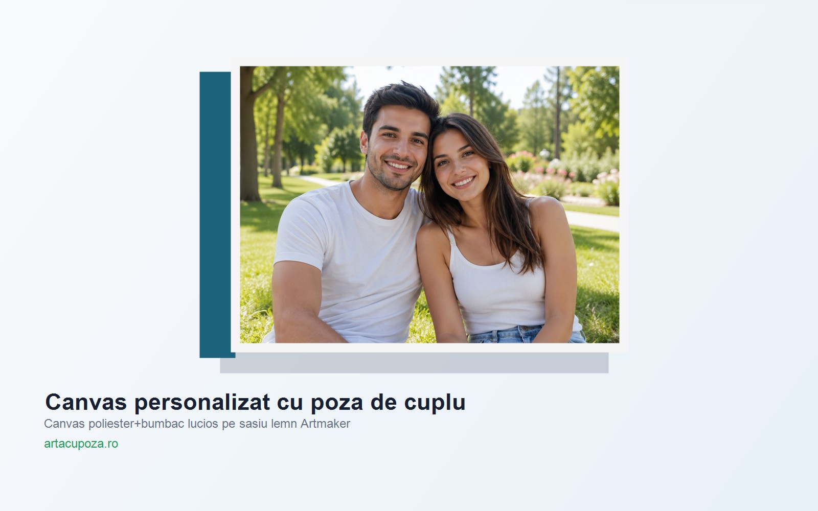 Produs final canvas personalizat cu poza